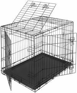 Frisco Heavy Duty All-in-1 Multi-Stage 3 Door Collapsible Wire Dog Crate -Dog Cat Corner 247915 PT4. SY630 V1614180683