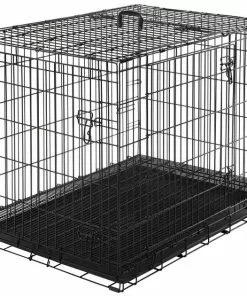 Frisco Heavy Duty All-in-1 Multi-Stage 3 Door Collapsible Wire Dog Crate -Dog Cat Corner 247915 PT7. SY630 V1611872185