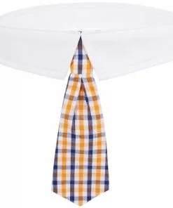 Frisco Plaid Dog & Cat Neck Tie, Orange & Blue -Dog Cat Corner 248737 PT3. SY630 V1614366234