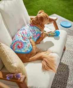 Frisco Pawsitive Vibes Tiedye Print Dog & Cat T-Shirt -Dog Cat Corner 248782 PT5. SY630 V1637655385