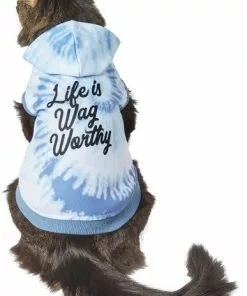 Frisco Life Is Wag Worthy Tiedye Print Dog & Cat Hoodie -Dog Cat Corner 249093 PT2. SY630 V1644959837