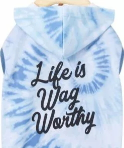 Frisco Life Is Wag Worthy Tiedye Print Dog & Cat Hoodie -Dog Cat Corner 249093 PT3. SY630 V1644463883