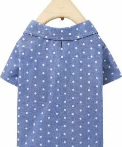 Frisco Polka Dot Chambray Dog & Cat Button Up Shirt -Dog Cat Corner 249161 PT3. SY630 V1624604866
