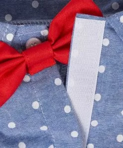 Frisco Polka Dot Chambray Dog & Cat Button Up Shirt -Dog Cat Corner 249161 PT5. SY630 V1624598554