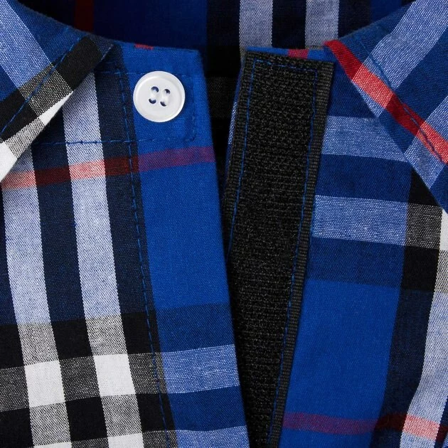 Frisco Plaid Dog & Cat Button Up Shirt, Navy Plaid 8 Frisco Plaid Dog & Cat Button Up Shirt, Navy Plaid - Image 6