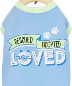 Frisco Rescued, Adopted, Loved Dog & Cat T-Shirt, Blue