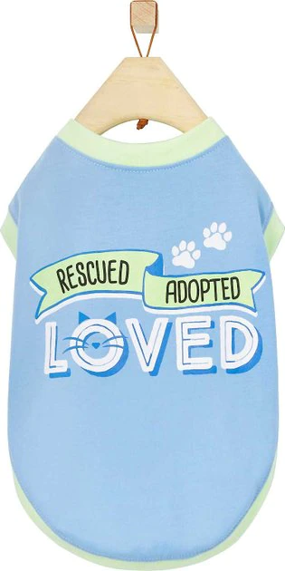 Frisco Rescued, Adopted, Loved Dog & Cat T-Shirt, Blue 3 Frisco Rescued, Adopted, Loved Dog & Cat T-Shirt, Blue