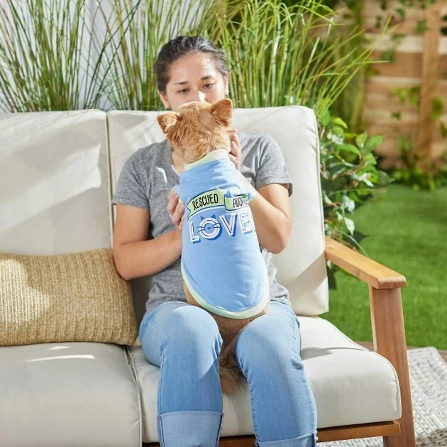 Frisco Rescued, Adopted, Loved Dog & Cat T-Shirt, Blue 7 Frisco Rescued, Adopted, Loved Dog & Cat T-Shirt, Blue - Image 5