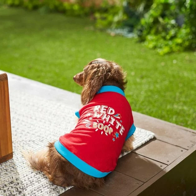 Frisco Red, White & Boop Dog & Cat T-Shirt 7 Frisco Red, White & Boop Dog & Cat T-Shirt - Image 5