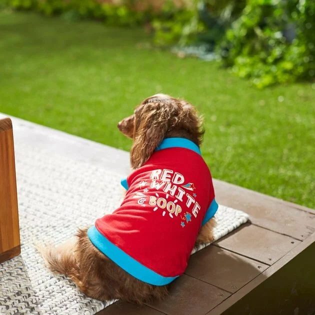 Frisco Red, White & Boop Dog & Cat T-Shirt 8 Frisco Red, White & Boop Dog & Cat T-Shirt - Image 6