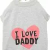 Frisco I Love Daddy Dog & Cat T-Shirt, Gray -Dog Cat Corner 249262 MAIN. SY630 V1624603657