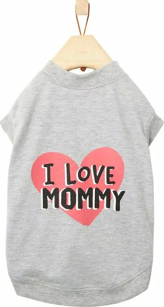 Frisco I Love Mommy Dog & Cat T-Shirt, Gray 3 Frisco I Love Mommy Dog & Cat T-Shirt, Gray