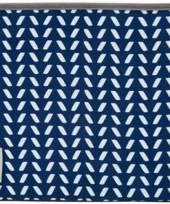 Frisco Square Collapsible Pet Toy Storage Bin, Navy Herringbone -Dog Cat Corner 250566 PT5. SY630 V1615572184