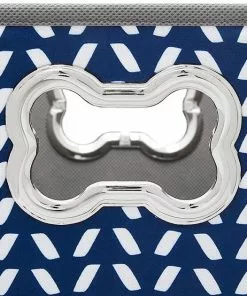 Frisco Rectangle Collapsible Pet Toy Storage Bin, Navy Herringbone -Dog Cat Corner 250574 PT4. SY630 V1613772691