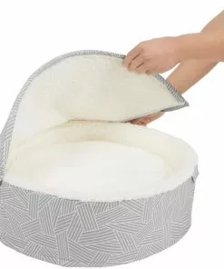 Frisco Hooded Zipper Cat & Dog Covered Bed, Gray Basket Weave 14 Frisco Hooded Zipper Cat & Dog Covered Bed, Gray Basket Weave -Dog Cat Corner 251236 PT5. SY630 V1615569117