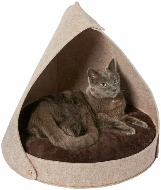 Frisco Felt Removable Hood Cave Cat & Dog Covered Bed 6 Frisco Felt Removable Hood Cave Cat & Dog Covered Bed - Image 4
