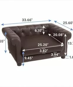 Frisco Leatherette Sofa Pet Bed 7 Frisco Leatherette Sofa Pet Bed -Dog Cat Corner 252551 PT1. SY630 V1623848910