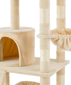 Frisco 62-in Faux Fur Cat Tree & Condo -Dog Cat Corner 252566 PT4. SY630 V1617138427