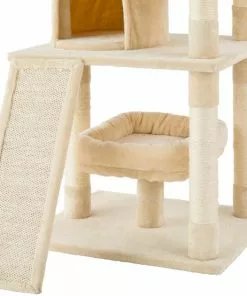 Frisco 62-in Faux Fur Cat Tree & Condo -Dog Cat Corner 252566 PT5. SY630 V1615523899