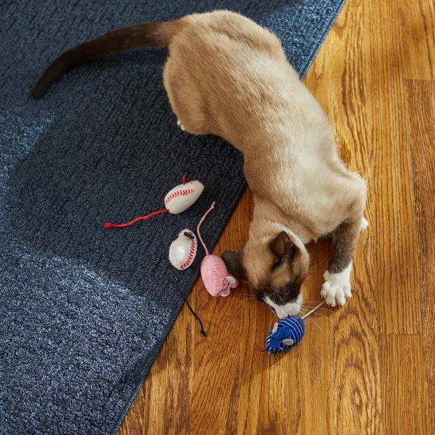 Frisco Baseball Mice Cat Toy, 4 count 5 Frisco Baseball Mice Cat Toy, 4 count - Image 3