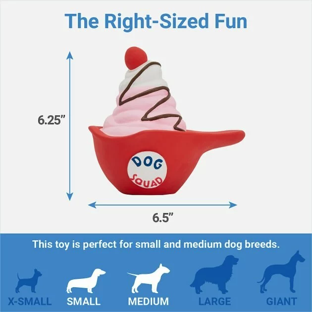 Frisco Baseball Cup of Icecream Plush Dog Toy 4 Frisco Baseball Cup of Icecream Plush Dog Toy - Image 2