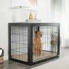 Frisco Double Door Furniture Style Dog Crate, Black -Dog Cat Corner 253027 MAIN. SY630 V1635345885
