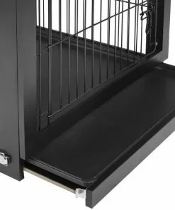 Frisco Double Door Furniture Style Dog Crate, Black -Dog Cat Corner 253027 PT4. SY630 V1635345853