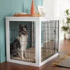 Frisco Double Door Furniture Style Dog Crate, White -Dog Cat Corner 253031 MAIN. SY630 V1635345766