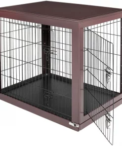 Frisco Double Door Furniture Style Dog Crate, Brown -Dog Cat Corner 253035 PT2. SY630 V1635345715