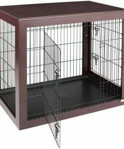 Frisco Double Door Furniture Style Dog Crate, Brown -Dog Cat Corner 253035 PT3. SY630 V1635346014