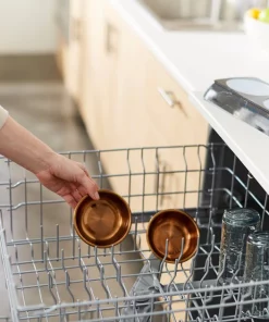 Frisco Copper Stainless Steel Double Dog & Cat Bowls with Black Marble Stand, 0.75 Cups -Dog Cat Corner 253058 PT7. SY630 V1616595501