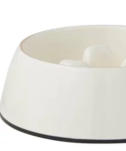 Frisco Melamine Slow Feed Dog & Cat Bowl with Gold Trim, Cream -Dog Cat Corner 253067 PT6. SY630 V1615311983 scaled
