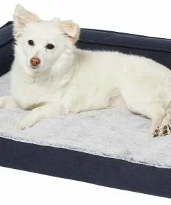 Frisco Faux Felt Orthopedic Corner Sofa Bolster Dog Bed w/Removable Cover -Dog Cat Corner 255188 PT2. SY630 V1616074034