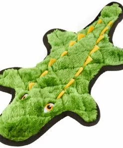 Frisco Flat Plush Squeaking Alligator Dog Toy, Medium & Frisco Flat Plush Squeaking Raccoon Dog Toy, Medium -Dog Cat Corner 255471 PT1. SY630 V1602691588