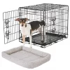 Frisco Fold & Carry Double Door Collapsible Wire Dog Crate & Frisco Gray Basket Weave Dog Crate Mat 1 Frisco Fold & Carry Double Door Collapsible Wire Dog Crate & Frisco Gray Basket Weave Dog Crate Mat -Dog Cat Corner 255477 MAIN. SY630 V1604096520