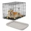 Frisco Fold & Carry Double Door Collapsible Wire Dog Crate, 36 inch & Frisco Gray Basket Weave Dog Crate Mat, 36-in 2 Frisco Fold & Carry Double Door Collapsible Wire Dog Crate, 36 inch & Frisco Gray Basket Weave Dog Crate Mat, 36-in -Dog Cat Corner 255481 MAIN. SY630 V1604078424