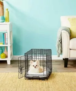 Frisco Fold & Carry Single Door Collapsible Wire Dog Crate & Frisco Quilted Dog Crate Mat, Ivory 9 Frisco Fold & Carry Single Door Collapsible Wire Dog Crate & Frisco Quilted Dog Crate Mat, Ivory -Dog Cat Corner 255487 PT2. SY630 V1604078438