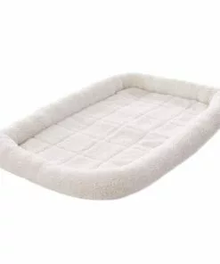 Frisco Fold & Carry Single Door Collapsible Wire Dog Crate, 36 inch & Frisco Quilted Dog Crate Mat, Ivory, 36-in -Dog Cat Corner 255495 PT3. SY630 V1603646485