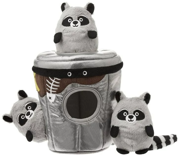 Frisco Hide & Seek Plush Trash Can Puzzle Dog Toy & Frisco Hide & Seek Raccoon Dog Toy Refills, 3-pack 4 Frisco Hide & Seek Plush Trash Can Puzzle Dog Toy & Frisco Hide & Seek Raccoon Dog Toy Refills, 3-pack - Image 2