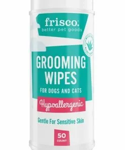 Frisco||PetHonesty Frisco Hypoallergenic Grooming Wipes with Organic Aloe for Dogs & Cats, Unscented & PetHonesty Allergy Relief Snacks Immunity Strength & Digestive Health Soft Chews Dog Supplement -Dog Cat Corner 255569 PT1. SY630 V1603545116