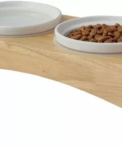 Frisco Ceramic Dog & Cat Double Diner with Elevated Wood Stand, 1.87 Cups 11 Frisco Ceramic Dog & Cat Double Diner with Elevated Wood Stand, 1.87 Cups -Dog Cat Corner 256052 PT4. SY630 V1615311799