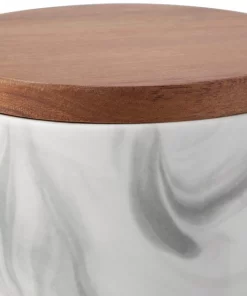 Frisco Ceramic Marble Print Treat Jar with Wood Lid 8 Frisco Ceramic Marble Print Treat Jar with Wood Lid -Dog Cat Corner 256054 PT2. SY630 V1615312313