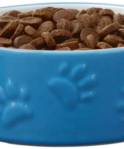 Frisco Paw Prints Non-skid Ceramic Dog & Cat Bowl, Blue -Dog Cat Corner 256067 PT4. SY630 V1615311160