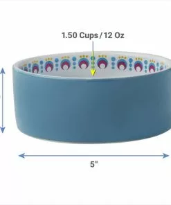 Frisco Kaleidoscope Pattern Non-skid Ceramic Cat Dish, Blue, 1.62 Cups 9 Frisco Kaleidoscope Pattern Non-skid Ceramic Cat Dish, Blue, 1.62 Cups -Dog Cat Corner 256094 PT1. SY630 V1616697151