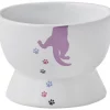 Frisco Cat Print Non-skid Elevated Ceramic Cat Bowl, Short, 1.0 Cup -Dog Cat Corner 256096 MAIN. SY630 V1615299769