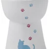 Frisco Cat Print Non-skid Elevated Ceramic Cat Bowl, Tall -Dog Cat Corner 256098 MAIN. SY630 V1615299993