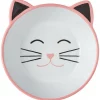 Frisco Cat Face Non-skid Ceramic Cat Bowl, Pink, 1.12 Cups -Dog Cat Corner 256107 MAIN. SY630 V1616522201