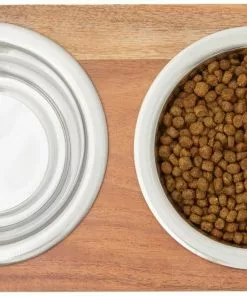 Frisco Wooden Bars Dog & Cat Double Bowl Diner -Dog Cat Corner 257142 PT2. SY630 V1615313205