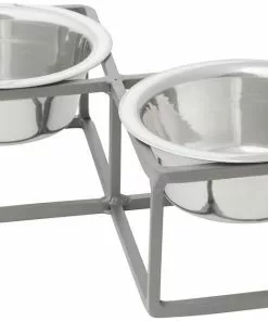 Frisco Diamond Dog & Cat Double Bowl Diner -Dog Cat Corner 257147 PT2. SY630 V1612365678