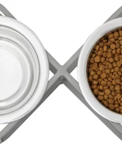 Frisco Diamond Dog & Cat Double Bowl Diner -Dog Cat Corner 257147 PT3. SY630 V1612367490